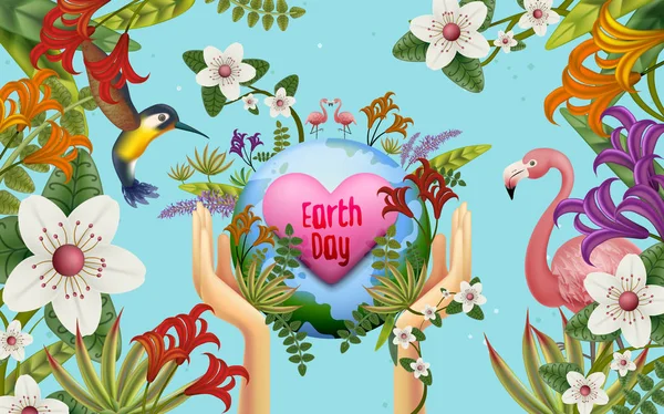 Earth Day Illustration — Stock vektor