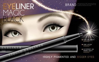 siyah eyeliner reklam