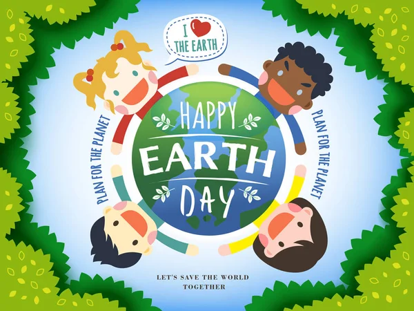 Earth Day Illustration — Stock vektor