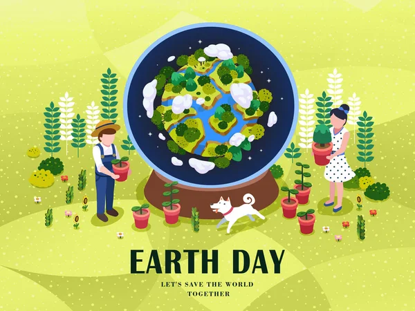 Earth day illustration — Stock Vector