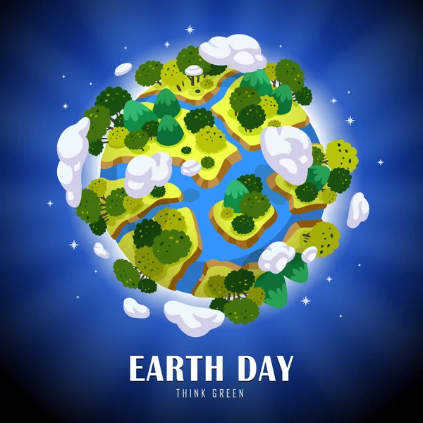 Earth day illustration — Stock Vector