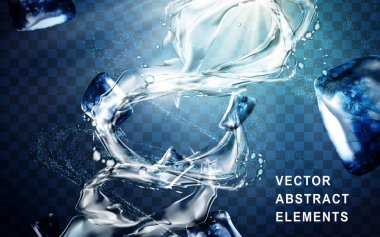 water torrent elements clipart