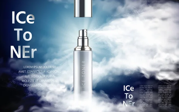 Ice toner ad — стоковый вектор