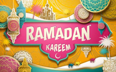 Ramazan kareem illüstrasyon 