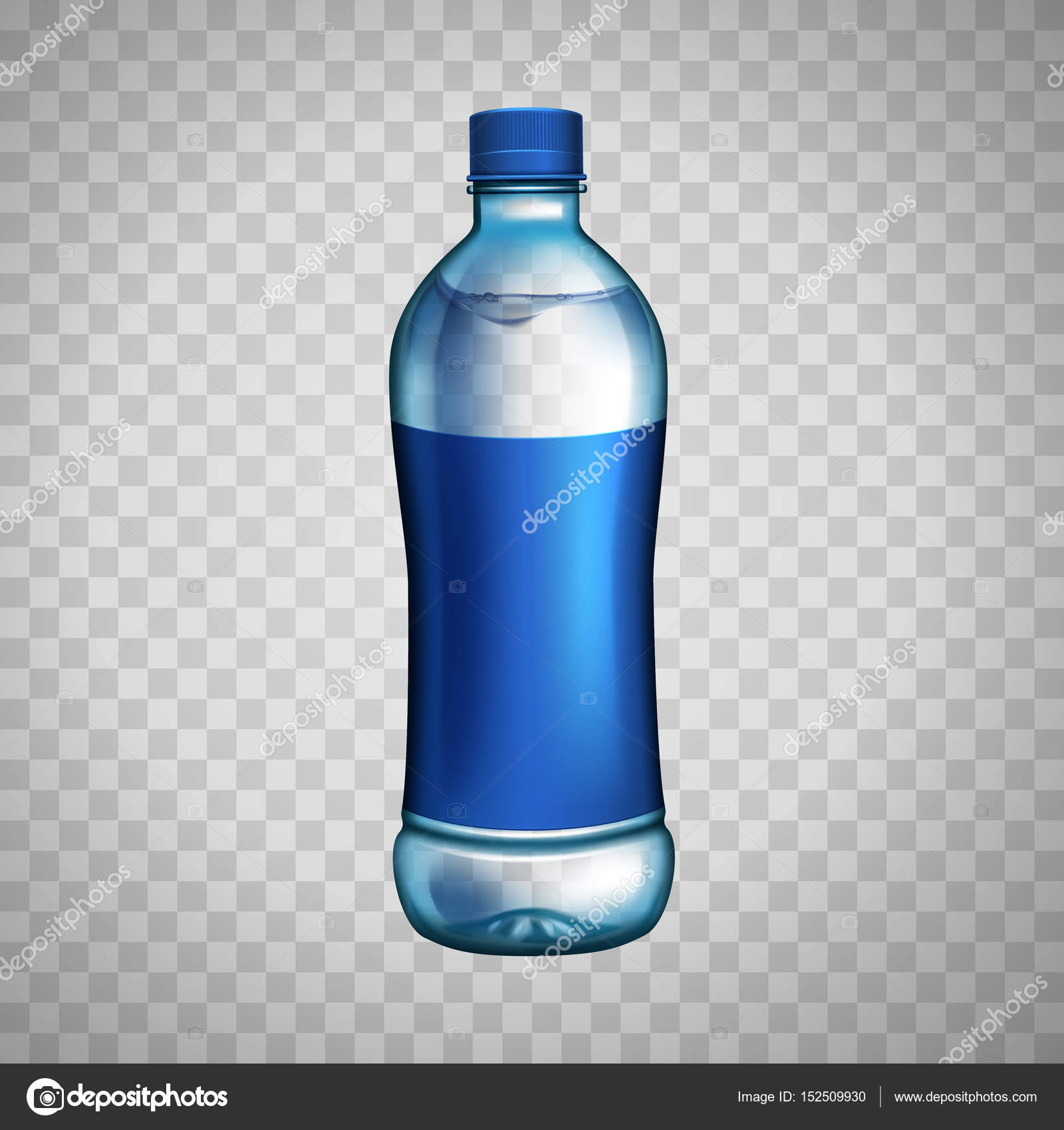 Bottle with blue label Stock Vector by ©kchungtw 152509930