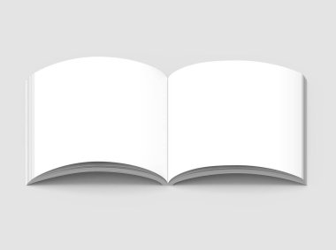 Boş sert kapak kitap şablonu