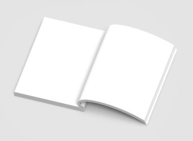Boş sert kapak kitap şablonu
