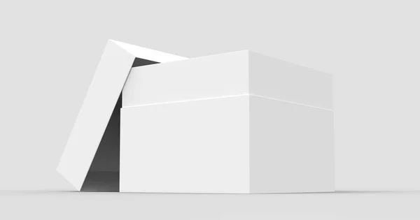 Tilt blank paper box — Stock Photo, Image