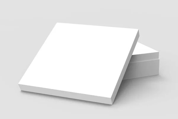 Blanco papier vak kantelen — Stockfoto