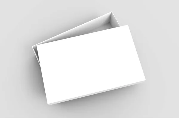 Boîte en papier blanc inclinable — Photo