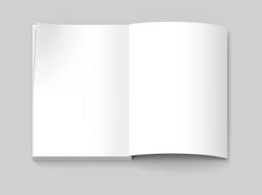 Boş sert kapak kitap şablonu