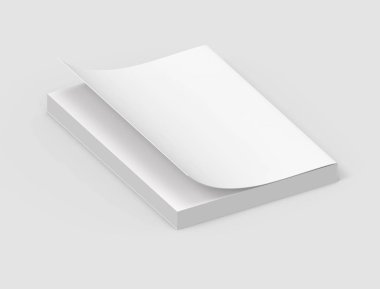 Boş sert kapak kitap şablonu