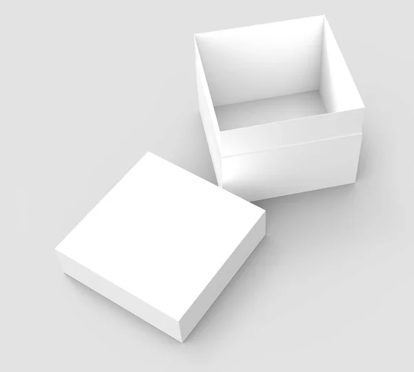 Tilt blank paper box — Stock Photo, Image