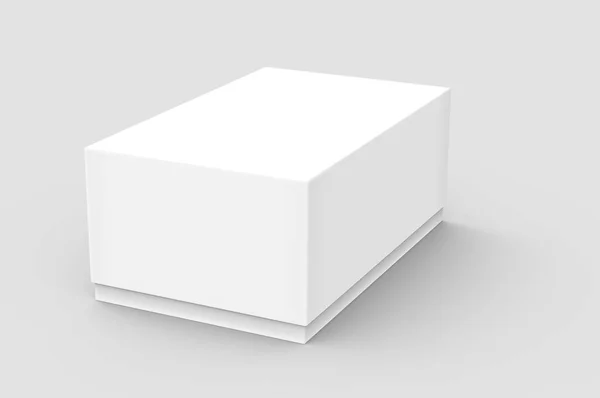 Inclinar caixa de papel em branco — Fotografia de Stock