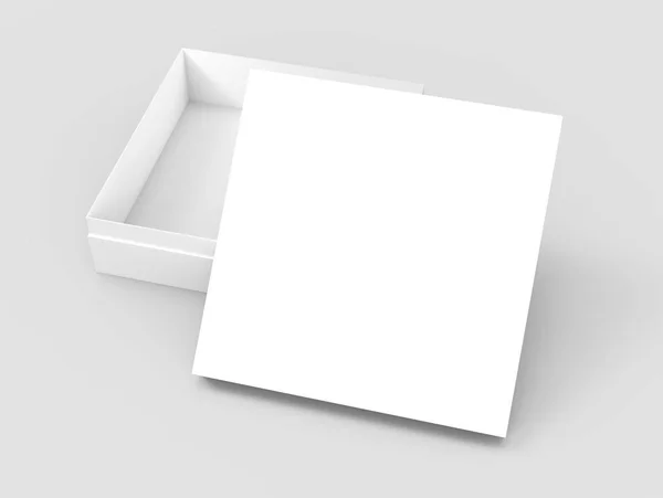 Blanco papier vak kantelen — Stockfoto