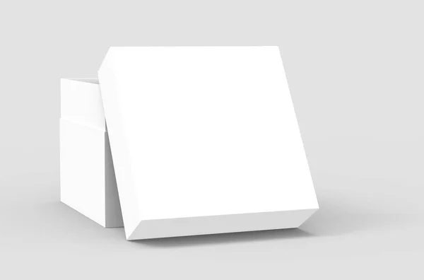 Наклон пустой бумажной коробки — стоковое фото