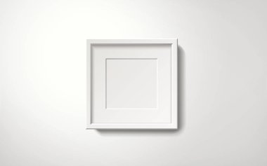İzole boş beyaz bir çerçeve