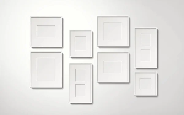 Blank white frames — Stock Vector