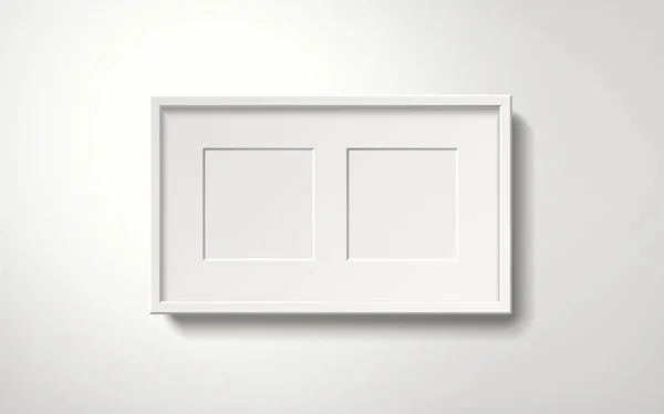 Cadre blanc vierge isolé — Image vectorielle