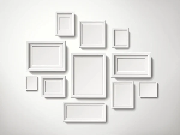 Blank white frames — Stock Vector