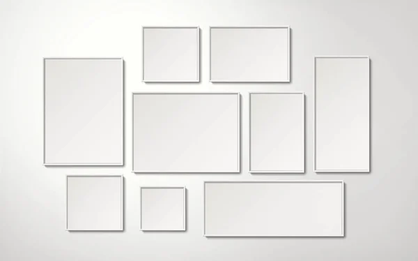 Blank white frames — Stock Vector