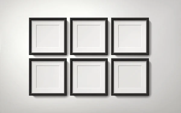 Orderly picture frames collection — Stock Vector