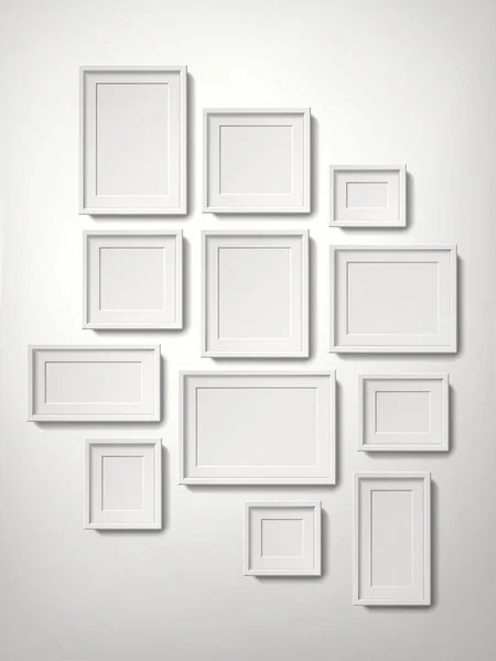 Blank white picture frames — Stock Vector