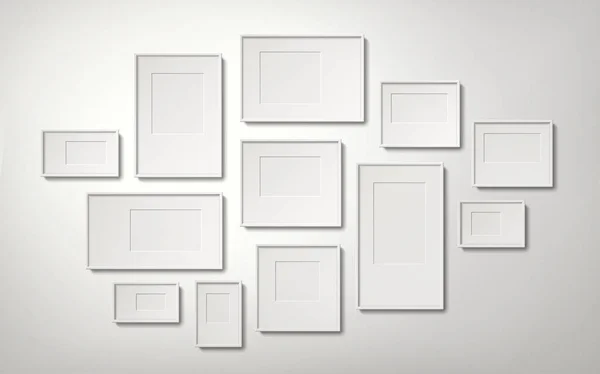 Порожні білі рамки зображень — стоковий вектор