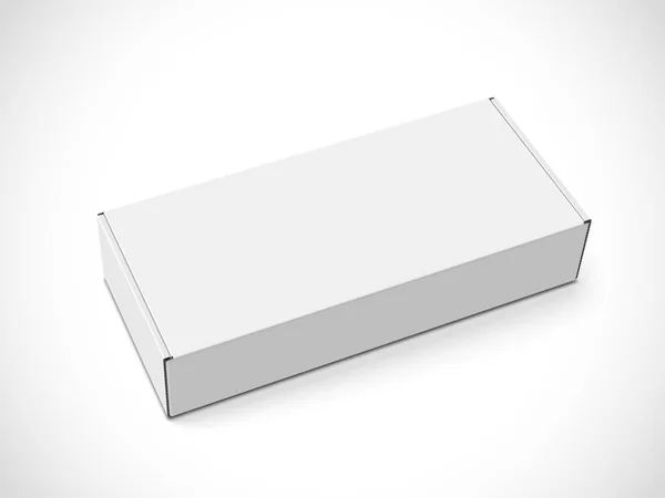 Diseño de caja en blanco — Archivo Imágenes Vectoriales