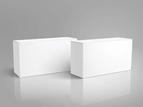 Diseño de cajas en blanco — Vector de stock