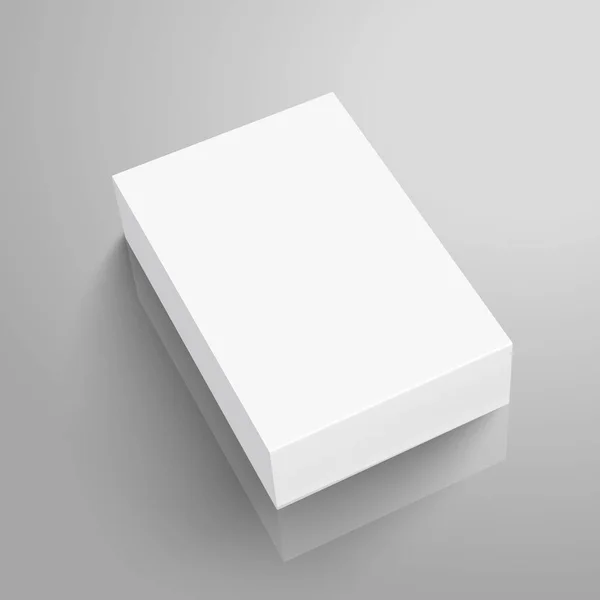 Diseño de caja en blanco — Archivo Imágenes Vectoriales