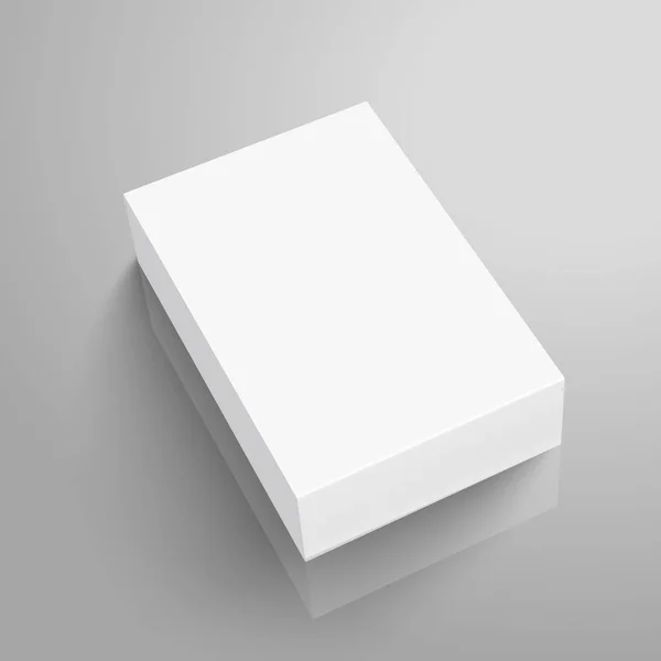 Diseño de caja en blanco — Vector de stock