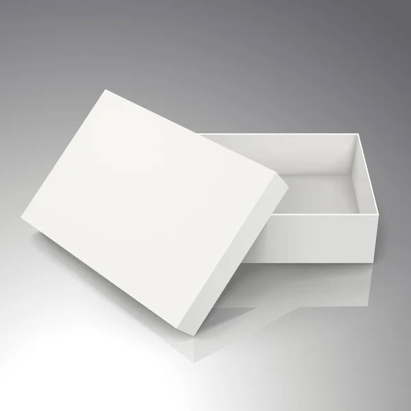 Diseño de caja en blanco — Vector de stock