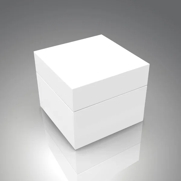 Diseño de caja en blanco — Vector de stock