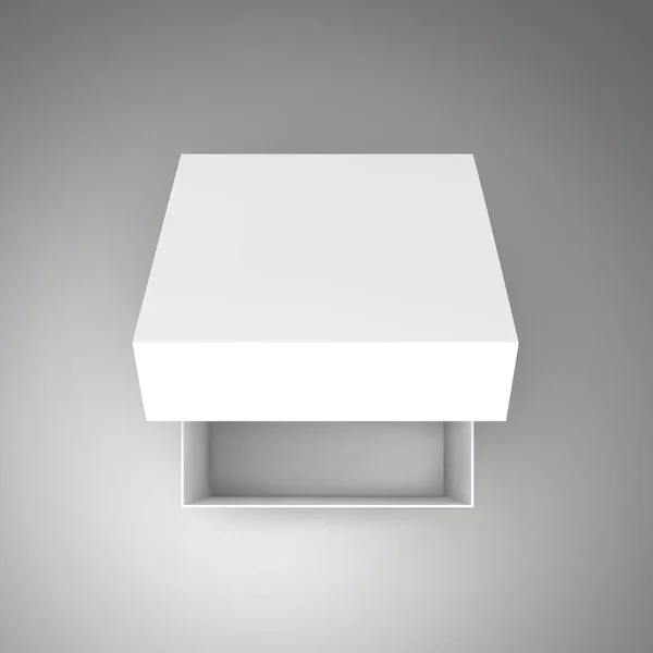 Diseño de caja en blanco — Vector de stock