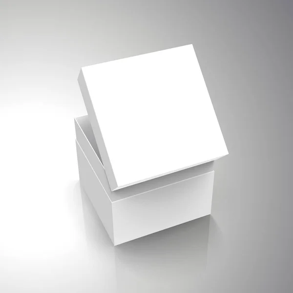 Diseño de caja en blanco — Vector de stock