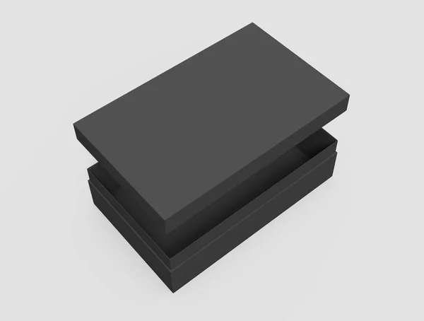 Μαύρο χάρτινο κουτί — Φωτογραφία Αρχείου