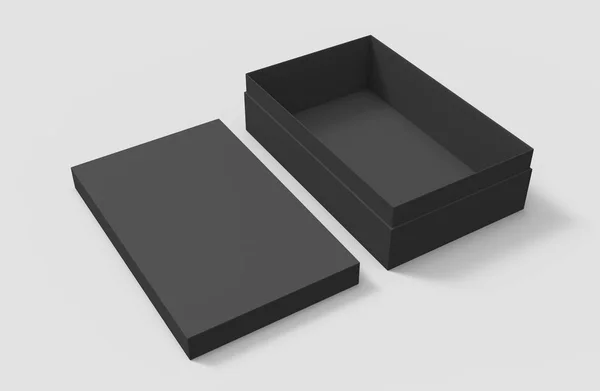 Boîte en papier noir — Photo