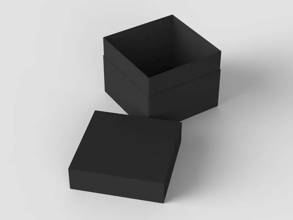 Caja de papel negro — Foto de Stock