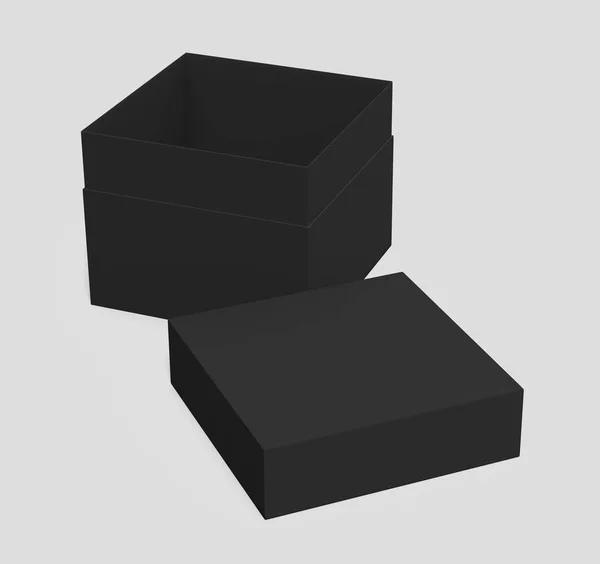 Black paper box — Stock Photo, Image