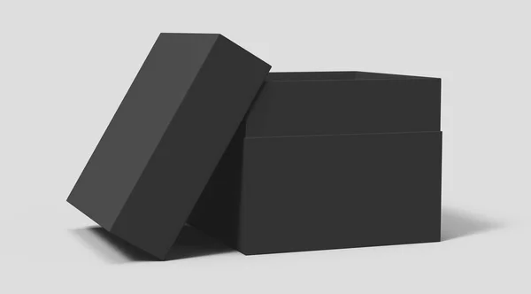 Μαύρο χάρτινο κουτί — Φωτογραφία Αρχείου