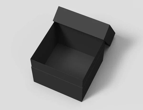 Svart papper box — Stockfoto
