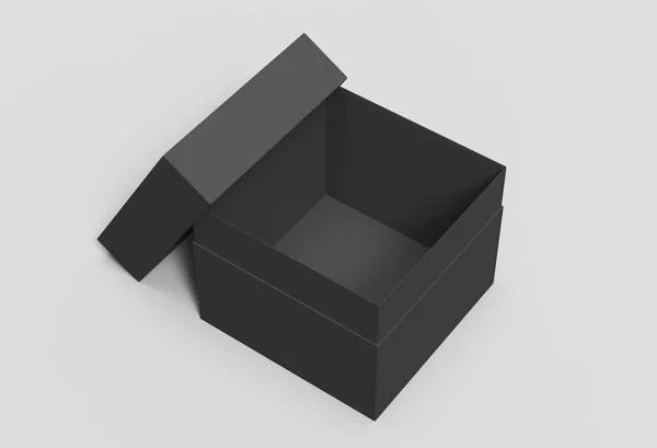 Schwarze Papierschachtel — Stockfoto