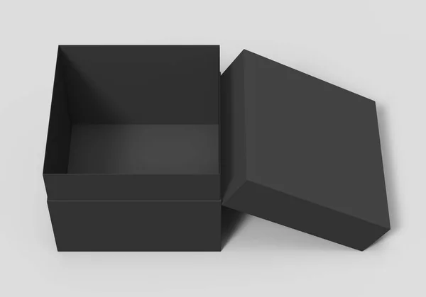 Boîte en papier noir — Photo