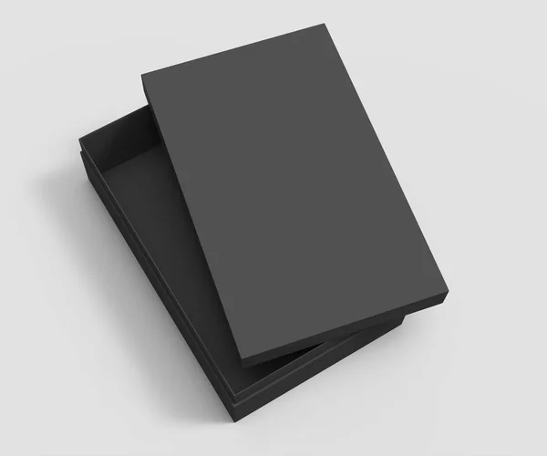 Caixa de papel preto — Fotografia de Stock