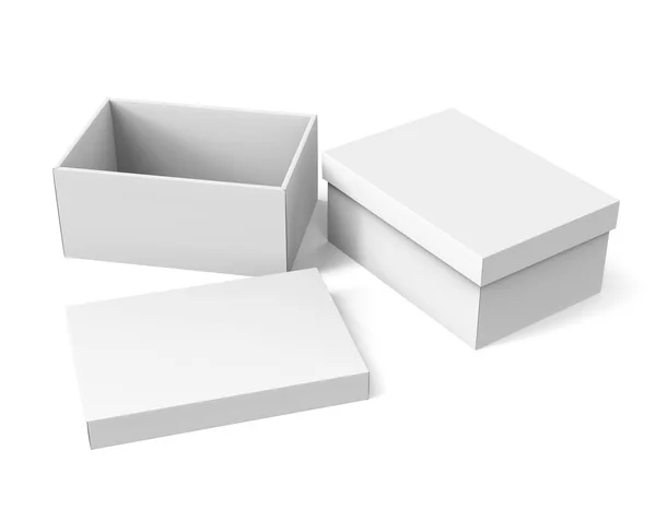 Diseño de cajas en blanco — Foto de Stock