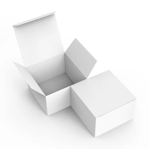 Diseño de cajas en blanco — Foto de Stock