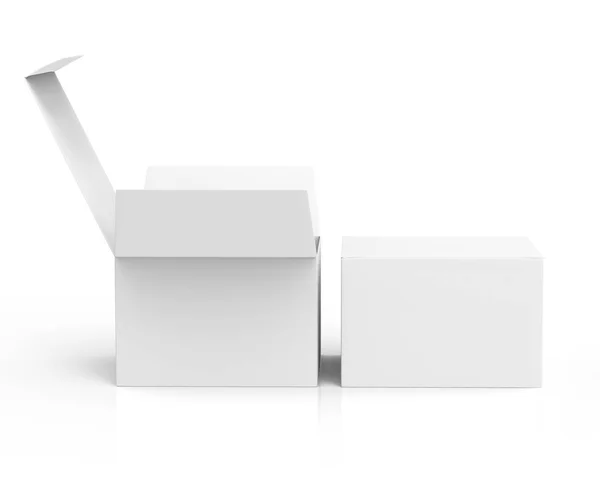 Diseño de cajas en blanco — Foto de Stock