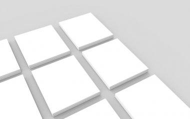 Blank books template clipart