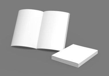 Blank book template clipart